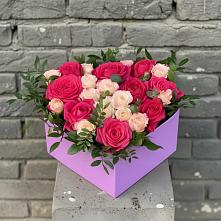 Цветочная композиция из Розы в коробке в Вольно-Донской