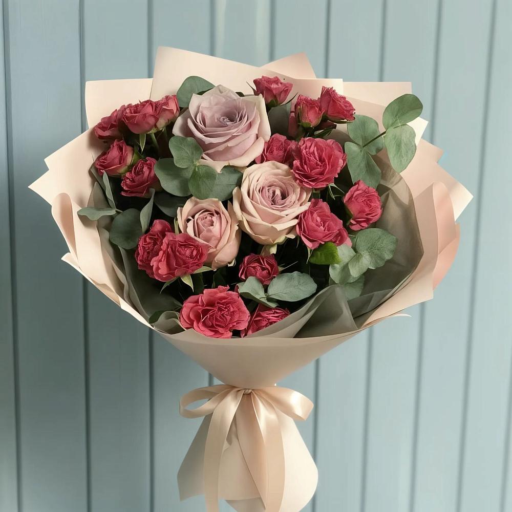 Букет цветов из: Гвоздики и Розы в Вольно-Донской