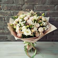Букет цветов из:  Альстромерии, Розы и Хризантемы в Вольно-Донской