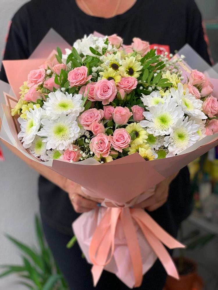 Букет цветов из: Розы и Хризантемы в Вольно-Донской