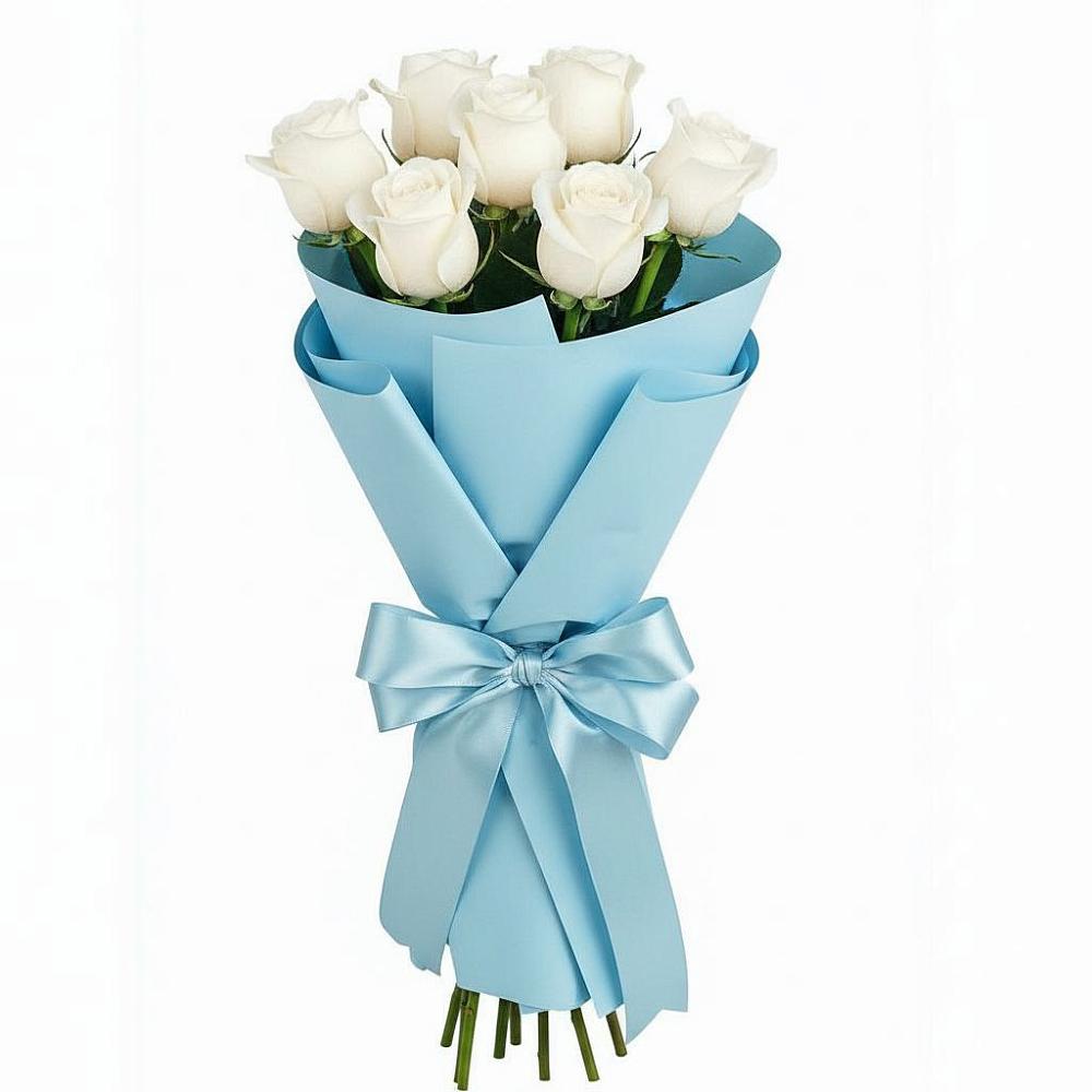 Букет 7 белых роз Проуд в Вольно-Донской