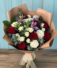 Букет цветов из:  Розы и Альстромерии #REPLACE_PRED# Вольно-Донской