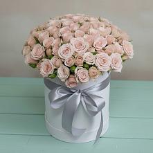 Цветочная композиция из Розы в шляпной коробке в Вольно-Донской