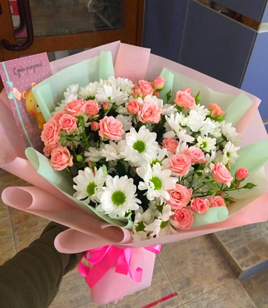 Букет цветов из: Розы и Хризантемы в Вольно-Донской