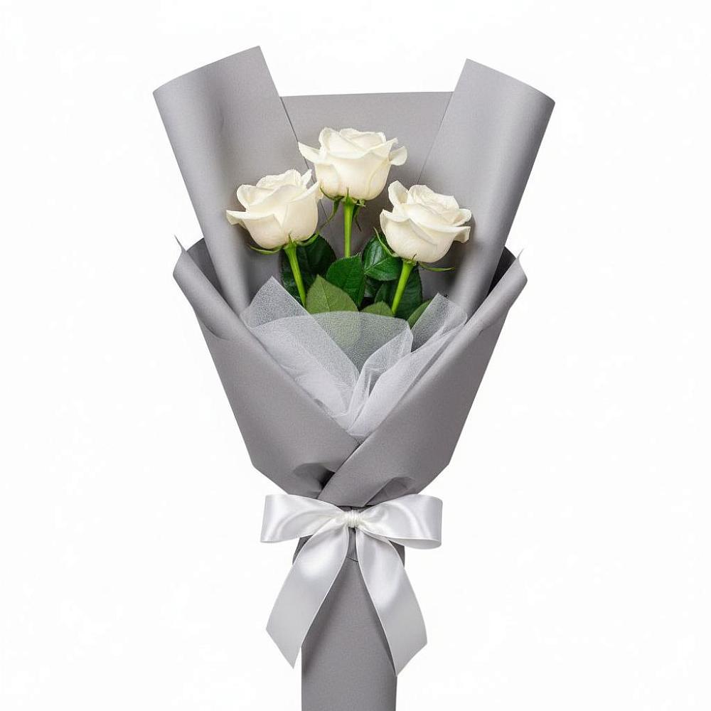 Букет 3 белые розы в Вольно-Донской