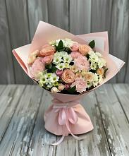 Букет цветов из:  Гвоздики, Розы и Хризантемы в Вольно-Донской
