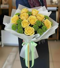 Букет цветов из:  Хризантемы и Розы в Вольно-Донской