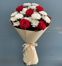 Букет цветов из:  Розы и Хризантемы в Вольно-Донской
