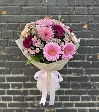 Букет цветов из:  Герберы и Хризантемы в Вольно-Донской
