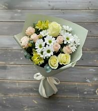 Букет цветов из:  Альстромерии, Розы и Хризантемы в Вольно-Донской