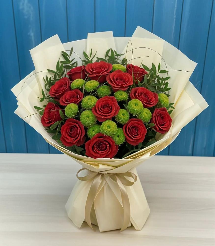 Букет цветов из: Розы и Хризантемы в Вольно-Донской