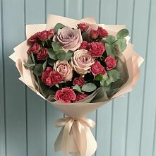 Букет цветов из:  Гвоздики и Розы в Вольно-Донской